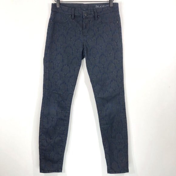 BlankNYC Printed Damask Filigree Skinny Jeans Dark Denim Size 28 - Picture 2 of 16